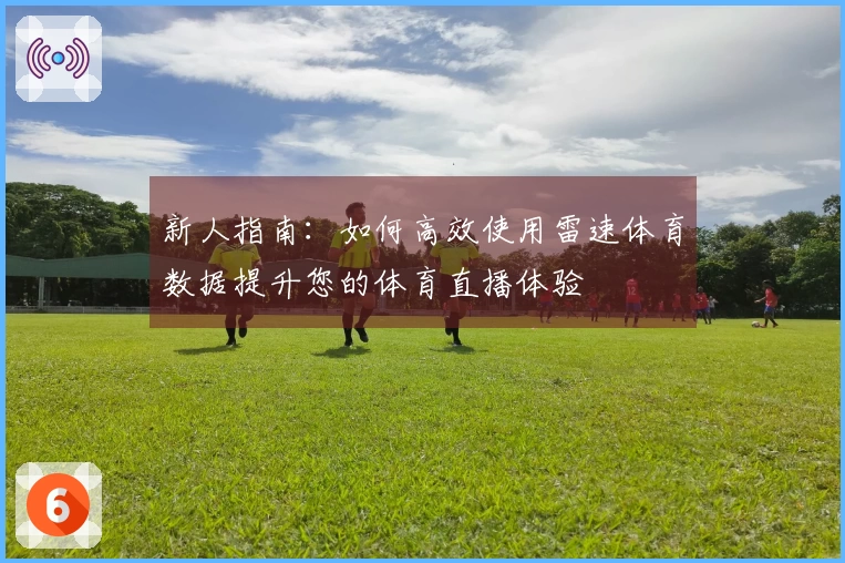 新人指南：如何高效使用雷速体育数据提升您的体育直播体验